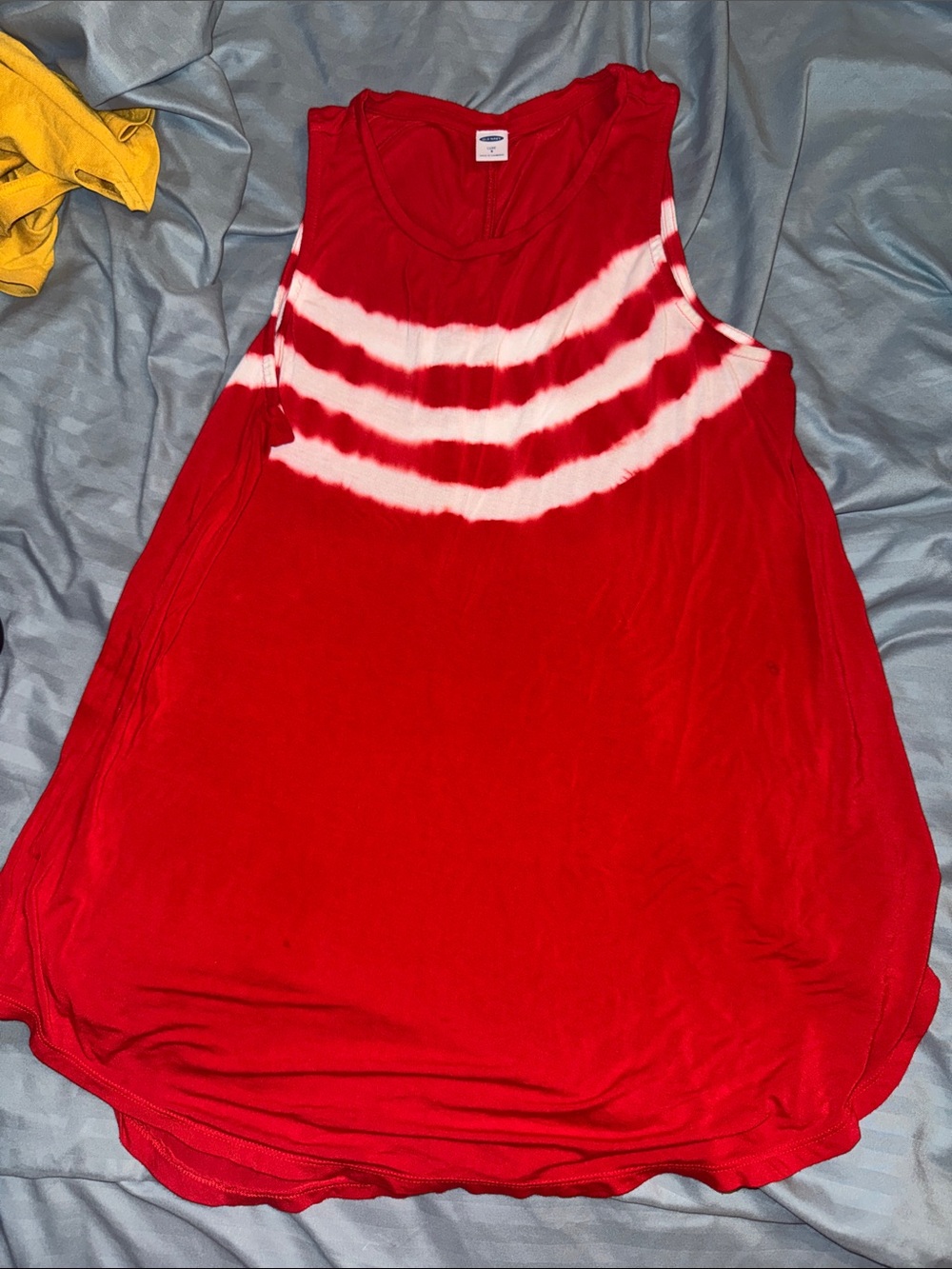 Women's Red Tie-Dye Sleeveless Tank Top - Casual Summer Top